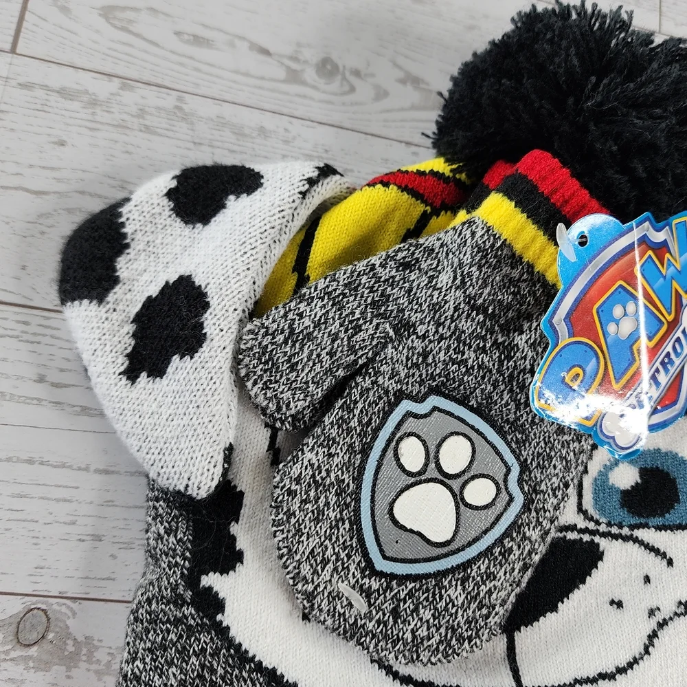 Paw Patrol Marshall Hat + Mittens Set Nickelodeon NWT OSFM